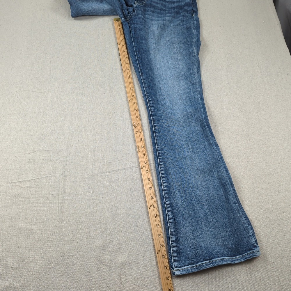 Buckle Black Jeans Womens 31 Blue Boot Cut Stretch Western Cowgirl - Picture 4 of 15
